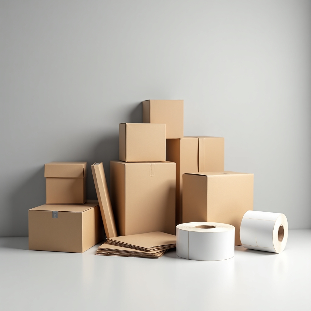 flux dev a realistic studio image of assorted premium packagin 1